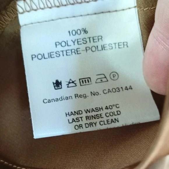 Vintage Jaeger London 80's banded gold/brown crossover  blouse - Picture 7 of 9